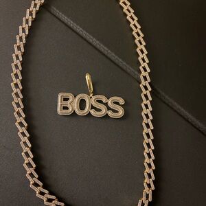 BOSS Gold Necklace for Men